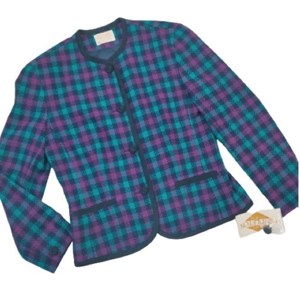 Vintage *NEW* Pendleton Plaid Wool Blazer in Sz.8